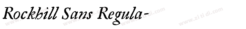 Rockhill Sans Regula字体转换